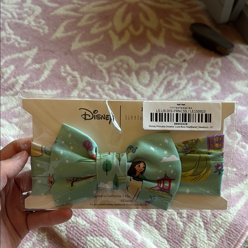 Disney Princesses Little Sleepies bow/headband